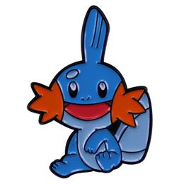 broche de poisson de plongée bleue mignon films anime jeux épingles en émail dur collectionne la broche de bande dessin