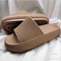 Men Women Slide Sandals Shower navy Thick Sole Soft Couple Massage Bread Slippers Bathroom Sf5252