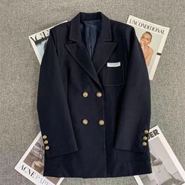 Medigo-658 Womens Suits & Blazers fashion women suit designer The spring 2022 navy contrast bright line blazer