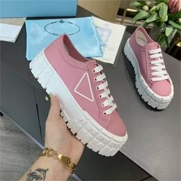 Designer Casual Height Increasing Shoes Women Platform canvas Lace Up Fashion Luxury Sneaker Classic original box