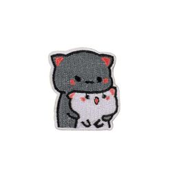 Sewing Notions Cat Couple Cartoon Animal Embroidery Patches For Clothing Kids Shirts Hats Iron On Custom Patch