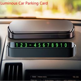 Interior Decorations Luminous Car Temporary Parking Card Magnetic Phone Number Plate Sticker Decoration Accessories WholesaleInterior