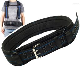 Belts Men's Heavy Work Belt Multi-Function Hangable Mitigate Weight Tooling For Toolkit Breathable Lumbar Pad Buckle MenBelts Emel22