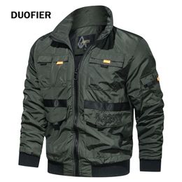 Men Jackets Zipper Bomber Green Coat Male Windbreaker Outdoor Military Fashion Clothing Autumn Tops 220808