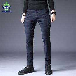 JEYWOOD Spring Summer Design Men's Casual Pants Slim Cotton Pant Straight Trousers Male Fashion Stretch Business Plus Size 38 220721