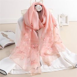travel shawl Canada - Scarves Silk Wool Scarf Embroidered Women Fashion Shawls And Wraps Lady Travel Pashmina High Quality Winter WholesaleScarves