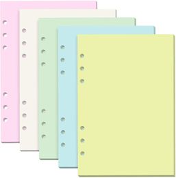 Notepads A6 Refillable 6-Ring Binder Notebook Journal Planner Organizer Insert, 120 GSM Thick Loose Leaf Paper