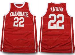 Custom Jayson Tatum #22 Basketball Jersey Chaminade College Preparatory School Jerseys Men's Stitched Red Any Name Number XXS-6XL Top Quality