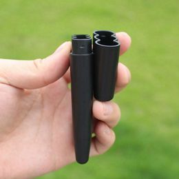 Smoking Black Plastic Portable Dry Herb Tobacco Preroll Rolling Roller Three Tube Stash Case Storage Box Innovative Design Seal Cigarette Holder Cigar Tool DHL