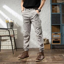 Men's Pants Korean Style Fashion Men Jeans Spliced Designer Casual Cargo Overalls Streetwear Hip Hop Joggers Harem Trousers HombreMen's Naom
