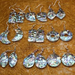 Dangle & Chandelier Magicat Bohemian Big Shell Tricolor Abalone Mosaic Bell Earrings Creative Gift Earhook EardropDangle