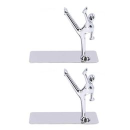 Hooks & Rails Book Ends Unique Man Design Metal Bookends For Office Home BarHooks HooksHooks