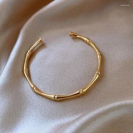 Bangle 14k Gold-plated Fashion Slub Open Bracelet Personality For Women Bridesmaid JewelryBangle Lars22