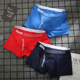 Boxer Mens Underwear Men Cotton Underpants Male Pure Men Panties Shorts Underwear Boxer Shorts Cotton Solid Men's Shorts G220419