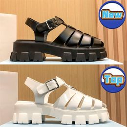 tops gear Canada - Top quality Foam Rubber designer Sandals women slippers beach shoes with box white black Heightening 5cm Thick Bottom Gear Hollow 281T