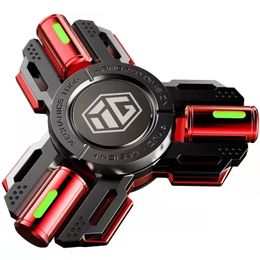 High Quality R188 Bearing Luminous Hand Spinners Red Sivery Alloy Metal Fidget Gyro Senior Toys for Kids Adults Gifts 220719