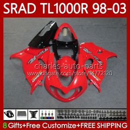 Factory red OEM Body For SUZUKI SRAD TL-1000 TL 1000 R TL1000R TL-1000R 98-03 Bodywork 118No.2 TL1000 R 98 99 00 01 02 03 TL 1000R 1998 1999 2000 2001 2002 2003 Fairing Kit