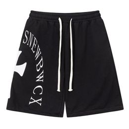 Men's T-Shirts Men Hip Hop Streetwear Baggy Shorts Letter Cross Printed Gothic Punk Cotton Jogger Summer Harajuku SweatpantsMen's