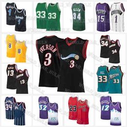 Allen 3 Iverson Vince 15 Carter Jerseys Ray Grant 33 Hill Steve Barkley Nash Hakeem John Ojuwon Charles Karl Tracy Malone McGrady Stockton