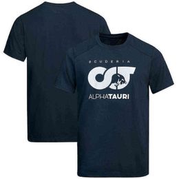 Summer T-Shirt Erkekler Scuderia Alpha Tauri Takımı Tshirt Formula Bir Tekdüzen Yarış Takımı F1 Moto Tee Bisiklet Jersey Giyim