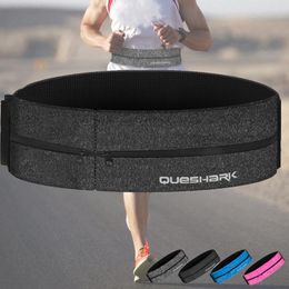 Trail Running Waist Belt Bag Gym Fitness Fanny Pack Elastic Waistband Double Zipper Pocket Racing Sport Phone Case 220520