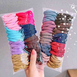 100pc/50pc Girls Scrunchies Elastic Band 3.5CM Tie Baby Ring Rope Headwear Kids Hair Accessories for Girl AA220323