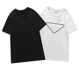 Роскошная повседневная футболка Новая мужская одежда дизайнерская футболка с коротким рукавом 100% хлопок высококачественная оптовая черно-белая футболка