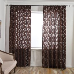 Curtain & Drapes 1Piece Modern Tulle Curtains With Butterfly Leaf Pattern For Living Room Bedroom Decoration Window Voiles Kitchen CurtainCu