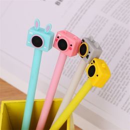 40 pcs camera gel ink pen creative student stationery cute black office factory outlet Y200709