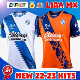 2022 2023 Puebla FC Soccer Jerseys 22 23 Liga MX Home White Away Orange Football Shirts Uniforme Camiseta de Futbol Kit