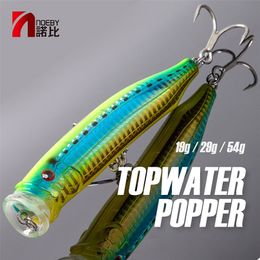 Noeby Topwater Popper Fishing Lure 100mm 120mm 150m Wobbler Artificial Hard Baits Feed Popper for Sea Bass Tuna GT Fishing Lures 220726