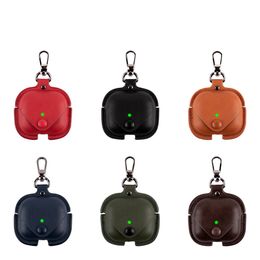 Headphone Accessories Cases Protective Shell Leather Novel Earphone Cover Style For Airpods Pro Air Pods 3 2 1 Buckle Covers Anti-fall Case