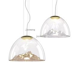 Pendant Lamps Modern Led Lights Mountain Glass Loft Living Room Hanging Lamp Art Restaurant Bedroom Nordic Design Aisle LightPendant