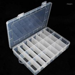 Jewelry Pouches Bags Storage Boxes Large Sundries Assorted Collect Box Components 24 Grid Collection Plastic 3.5Inch 19.5Inch Rita22