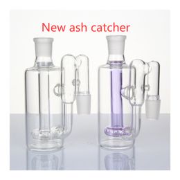 Hookah Glass Ash catcher 90 Degree Shower head percolator one inside 14mm or 18mm joint thick clear bubbler pipe