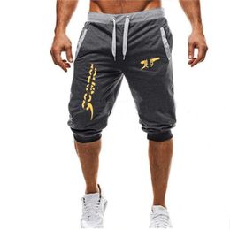 Mens workout running shorts Soft 3 4 Trousers gym Joggers Short Sweatpants men sport Shorts 220714