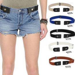 Belts For Women Buckle-free Waist Jeans Pants No Buckle Stretch Elastic Belt Men Comfortable Invisible Bulge BeltsBelts Enek22
