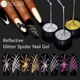 NXY Nail Gel 7ml Reflective Glitter Super Sparking Shiny Elastic Stretch Painting Drawing Wire Line Art 0328