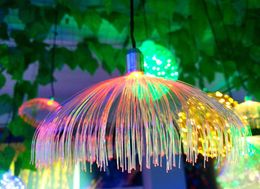 New led fiber optic jellyfish light Strings colorful gradient outdoor rainproof shopping mall park garden decoration led landscape lights