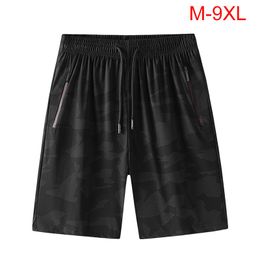 Running Shorts L-9XL Sport Men Summer Plus Size Fast-drying Beach Trousers Casual Sports Short Pants Clothing Elastic WaistRunning