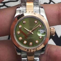 Date Aaaaa Luxury Mens Mechanical Watch Automatic Family Womens Light Room Rose Green Stone Full Dynamic Swiss