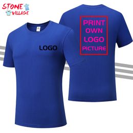 Custom 100 Cotton Mens T shirt O neck Pure Colour Short Sleeve T Shirts S 4xl Clothes Top Tee For Male Diy Own 220722