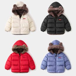 Children Cotton Quilted Jacket Two Edges Wear Korean Boys' Hooded Thickened Zipper Jacket Baby New Cotton Jacket For Boys 2-6y J220718