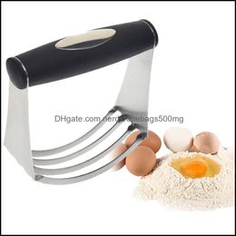 Other Bakeware Kitchen Dining Bar Home Garden Stainless Steel Pastry Cutter Tools Butter Cream Pizza Dough Blender Mixer Non-Slip Handle