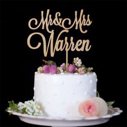 Custom Mr and Mrs Last Name Wedding Cake TopperRomantic Cake Topper For Wedding AnniversaryUnique Wedding Decor D220618