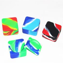 Nonstick Wax Containers Silicone Box 37ml Silicon Container Big Square Food Grade Jars Dab Dabber Tool Large Jar Oil Holder Vapour
