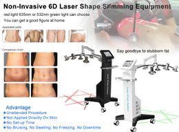 6D Lipolaser Body Slimming Machine Non-invasive 635nm Red Light Therapy Shaping 6 Treatment Head Photodynamic Treatment lipo laser equipme