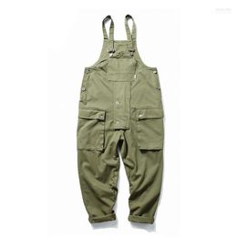 Men's Jeans KIOVNO Fashion Men Hip Hop Bib Overalls Multi Pockets Cargo Work Streetwear Jumpsuits For Male Loose Pants1 Heat22