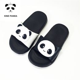 KINE PANDA Kids Slippers Girls Boys Flip Flops House Shoes Children Panda Shoes 1 2 3 4 5 6 7 Years Old Kindergarten 220423