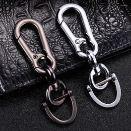 Keychains Metal Car KeyChain 360 Degree Rotating Horseshoe Buckle Jewelry Key Rings Holder Chains For Women CharmsKeychains Fier22